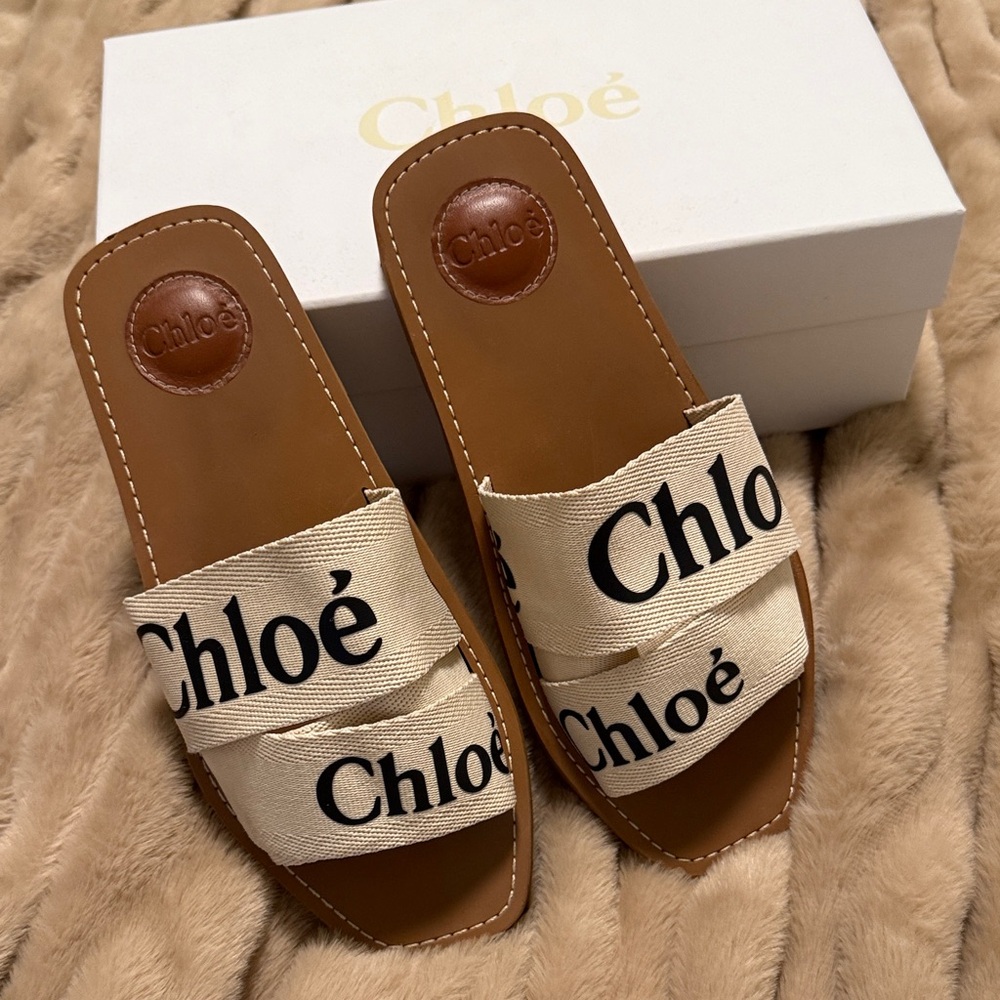 Chloe Woody flat slide - 38W